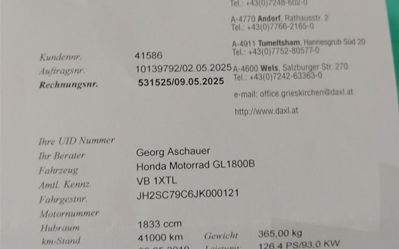 Gebrauchtmotorrad Honda GL 1800 Goldwing Tour - Bild 2 Gebrauchtmotorrad Honda GL 1800 Goldwing Tour - Bild 2
