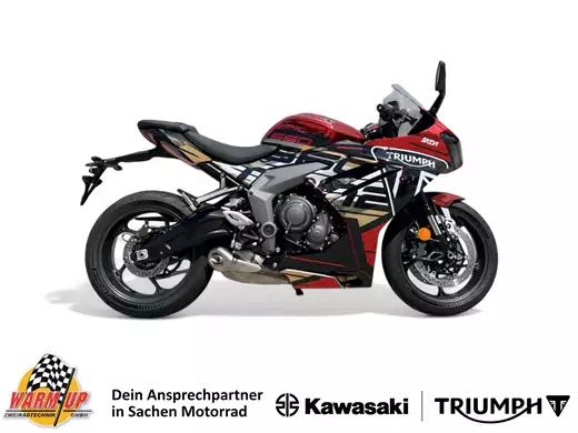 Triumph Daytona 660<br />Mit sportlichem Komplett-Dekorsatz