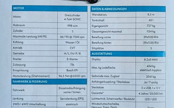 Neufahrzeug CFMOTO UFORCE 1000 - Bild 15