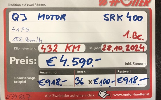 Gebrauchtmotorrad QJ Motor SRK 400 - Bild 18 Gebrauchtmotorrad QJ Motor SRK 400 - Bild 18