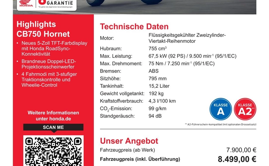 Offer Honda CB750 Hornet Bild 17: Offer Honda CB750 Hornet