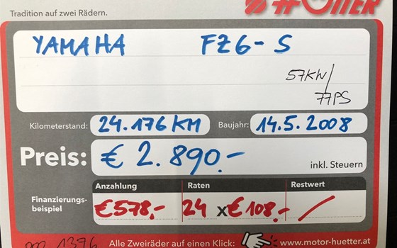 Gebrauchtmotorrad Yamaha FZ6 Fazer - Bild 16 Gebrauchtmotorrad Yamaha FZ6 Fazer - Bild 16