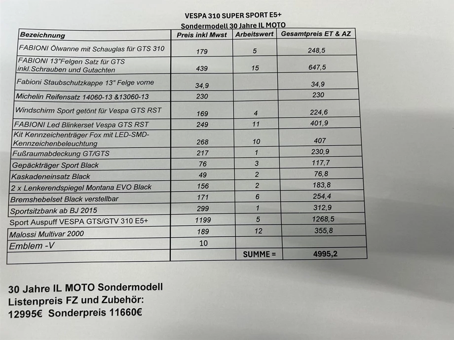 Angebot Vespa GTS 310 SuperSport Bild 13: Angebot Vespa GTS 310 SuperSport
