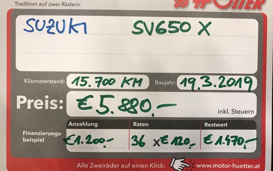 Gebrauchtmotorrad Suzuki SV650X - Bild 13 Gebrauchtmotorrad Suzuki SV650X - Bild 13