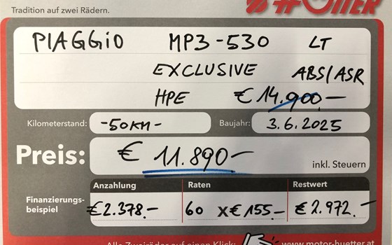 Gebrauchtmotorrad Piaggio MP3 530 HPE Exclusive - Bild 15 Gebrauchtmotorrad Piaggio MP3 530 HPE Exclusive - Bild 15