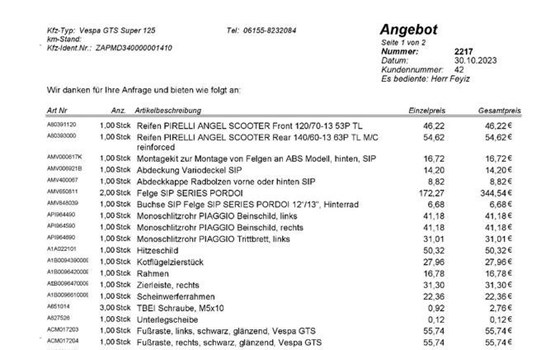 Neufahrzeug Vespa 125 Super - Bild 12
