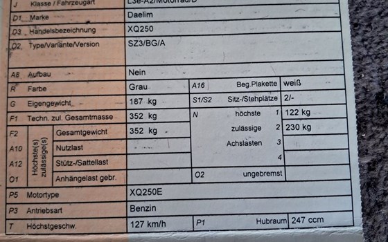 Gebrauchtmotorrad Daelim XQ 250 - Bild 11 Gebrauchtmotorrad Daelim XQ 250 - Bild 11