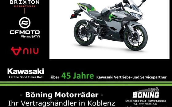 Neufahrzeug Kawasaki Ninja e-1 - Bild 1