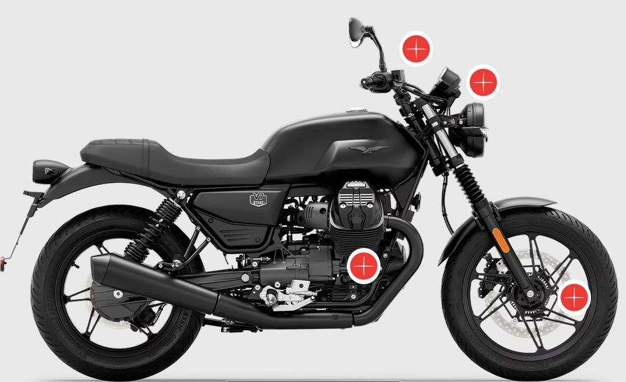Zum Vergrößern bitte anklicken! Angebot Moto Guzzi V7 Stone