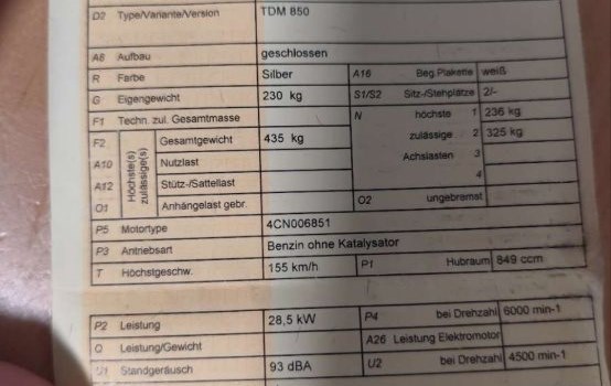 Gebrauchtmotorrad Yamaha TDM 850 - Bild 5 Gebrauchtmotorrad Yamaha TDM 850 - Bild 5