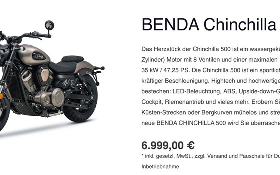 Gebrauchtmotorrad Benda Chinchilla 300 - Bild 3