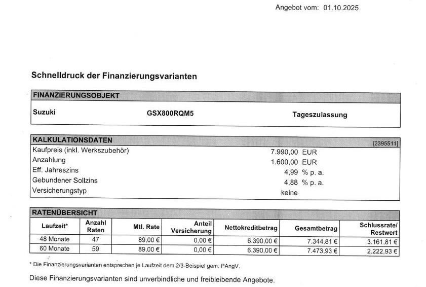 Angebot Suzuki GSX-8S Bild 2: Angebot Suzuki GSX-8S