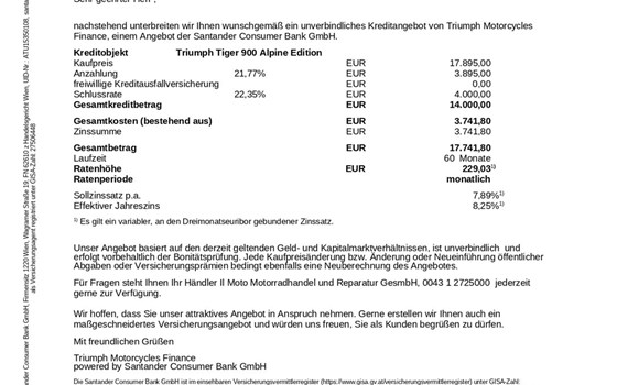 Neufahrzeug Triumph Tiger 900 Alpine Edition - Bild 9