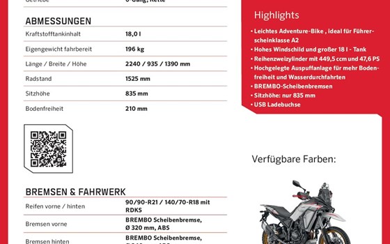 Neufahrzeug QJ Motor SRT 450 RX - Bild 10