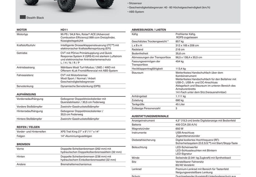 Angebot Can-Am Traxter Automatik