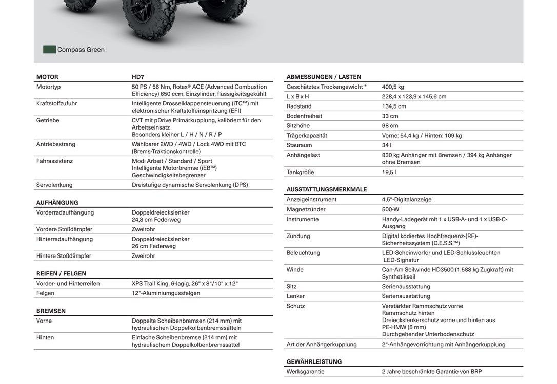 Angebot Can-Am OUTLANDER DPS 700 T