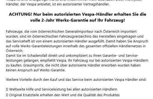 Neufahrzeug Vespa Primavera 125 Batik - Bild 8