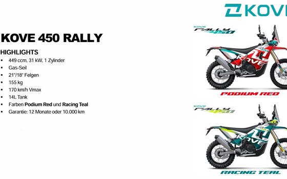 Neufahrzeug Kove 450 Rally - Bild 17