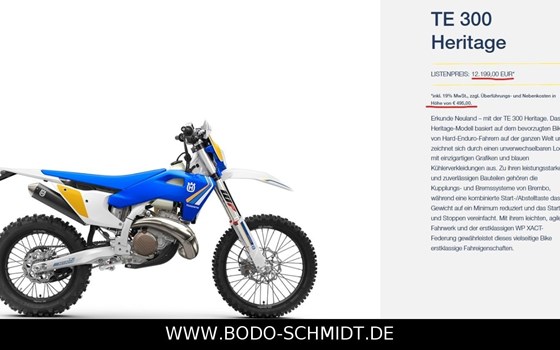 Gebrauchtmotorrad Husqvarna TE 300 Heritage - Bild 1