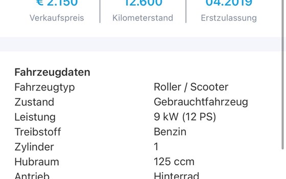 Gebrauchtmotorrad Honda SH125i - Bild 3