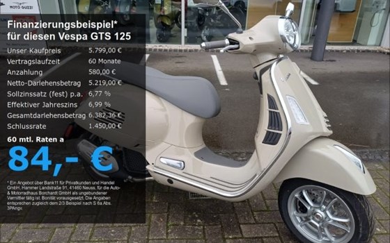 Neufahrzeug Vespa GTS 125 - Bild 1