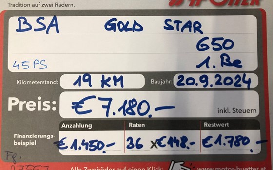 Gebrauchtmotorrad BSA Gold Star 650 - Bild 17