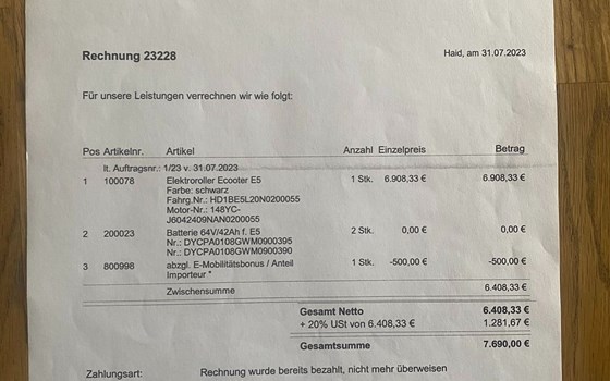 Gebrauchtmotorrad Ecooter E5 - Bild 10