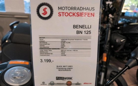 Neufahrzeug Benelli BN 125 - Bild 7