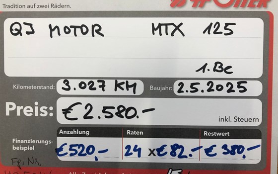Gebrauchtmotorrad QJ Motor MTX 125 - Bild 15