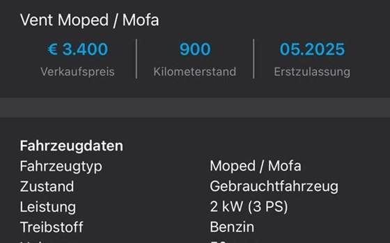 Gebrauchtmotorrad Vent SKATE 50 - Bild 5