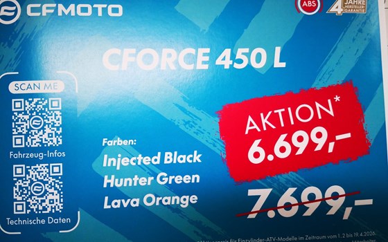 Neufahrzeug CFMOTO CFORCE 450 L - Bild 3