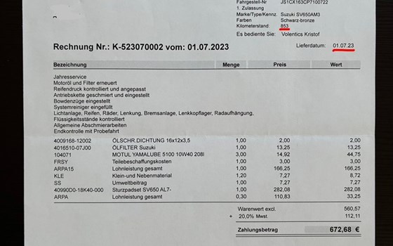 Gebrauchtmotorrad Suzuki SV650 - Bild 7