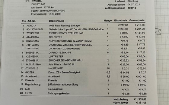 Gebrauchtmotorrad Ducati 848 - Bild 12