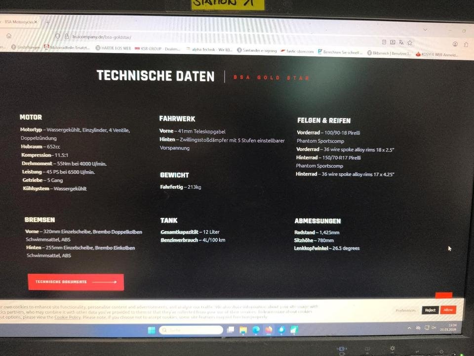 Angebot BSA Gold Star 650