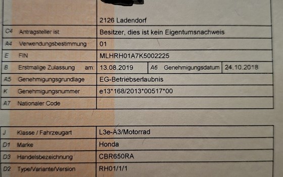 Gebrauchtmotorrad Honda CBR650R - Bild 5