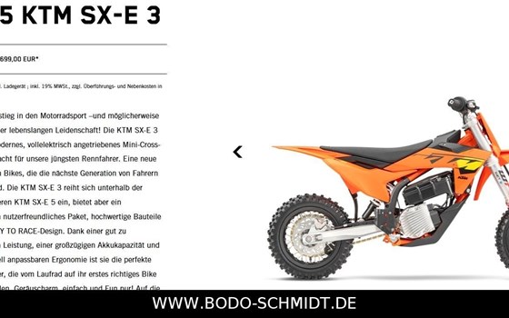 Neufahrzeug KTM SX-E 3 - Bild 2