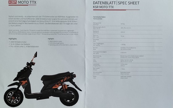 Gebrauchtmotorrad KSR Moto TTX ELEKTRO - Bild 1