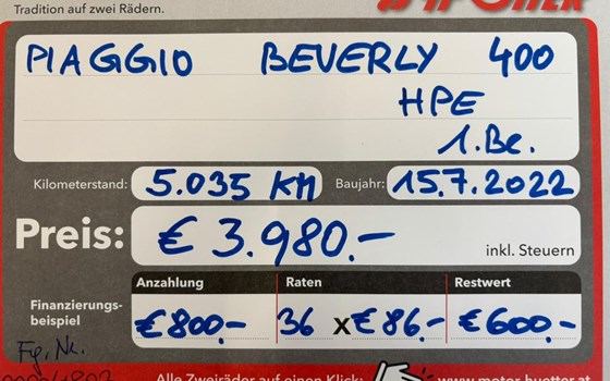 Gebrauchtmotorrad Piaggio Beverly 400 hpe - Bild 13