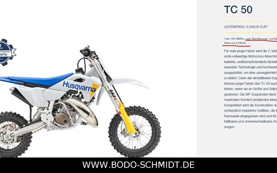 Neufahrzeug Husqvarna TC 50 - Bild 7