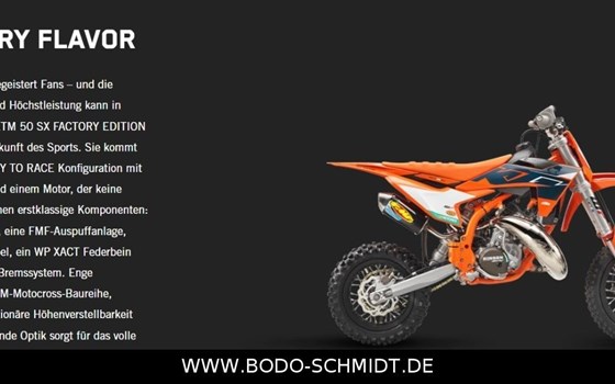 Neufahrzeug KTM 50 SX FACTORY EDITION - Bild 1