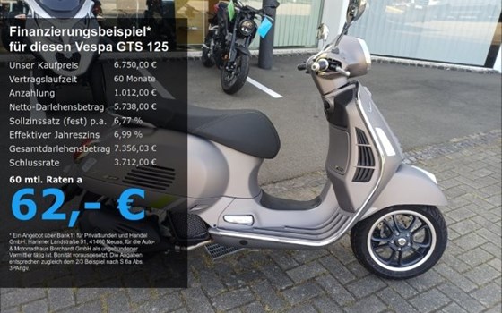 Neufahrzeug Vespa GTS 125 Supertech iGET - Bild 1