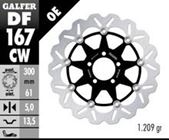 Bremsscheibe Set Galfer 2x DF167CW WAVE® schwimmend vorne 300x5mm für Kawasaki ZX-6R Z ZR-7 S 250 - 1200 ccm Bj. 1989 - 2008