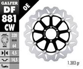 Bremsscheibe Set Galfer 2x DF881CW WAVE® schwimmend vorne 320x4,5mm für Benelli TRE K Amazonas TNT Café Racer, Ducati R S 998 / 1130 ccm Bj. 2002 - 2017