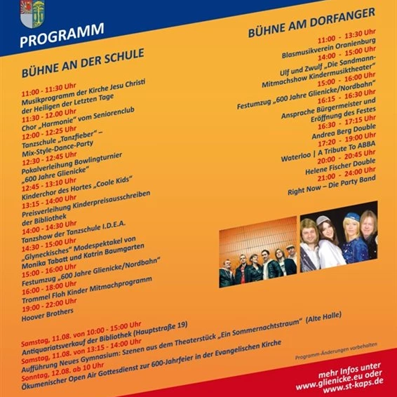 600 Jahre Glienicke Bild 2: 600 Jahre Glienicke