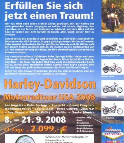 Harley Davidson Tour 14 Tage USA  