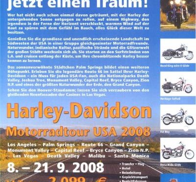 Harley Davidson Tour 14 Tage USA  