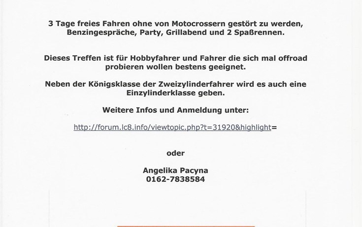 KTM LC8 Forums Treffen mit Party Race