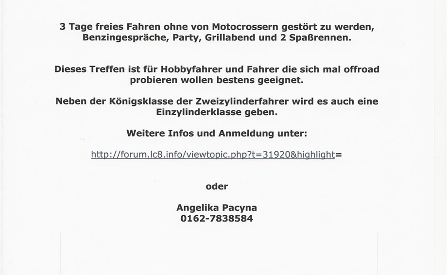 KTM LC8 Forums Treffen mit Party Race Bild 1: KTM LC8 Forums Treffen mit Party Race