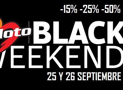 BENIMOTO BLACK WEEKEND / 25-26 Septiembre  Los próximos 25-26 septiembre organizaremos el BENIMOTO BLACK WEEKEND.  Estos dos días aplicaremos un descuento base de un 15% en todos los acces ...
