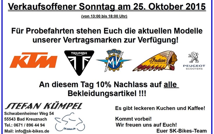 Verkaufsoffener Sonntag 25.10.